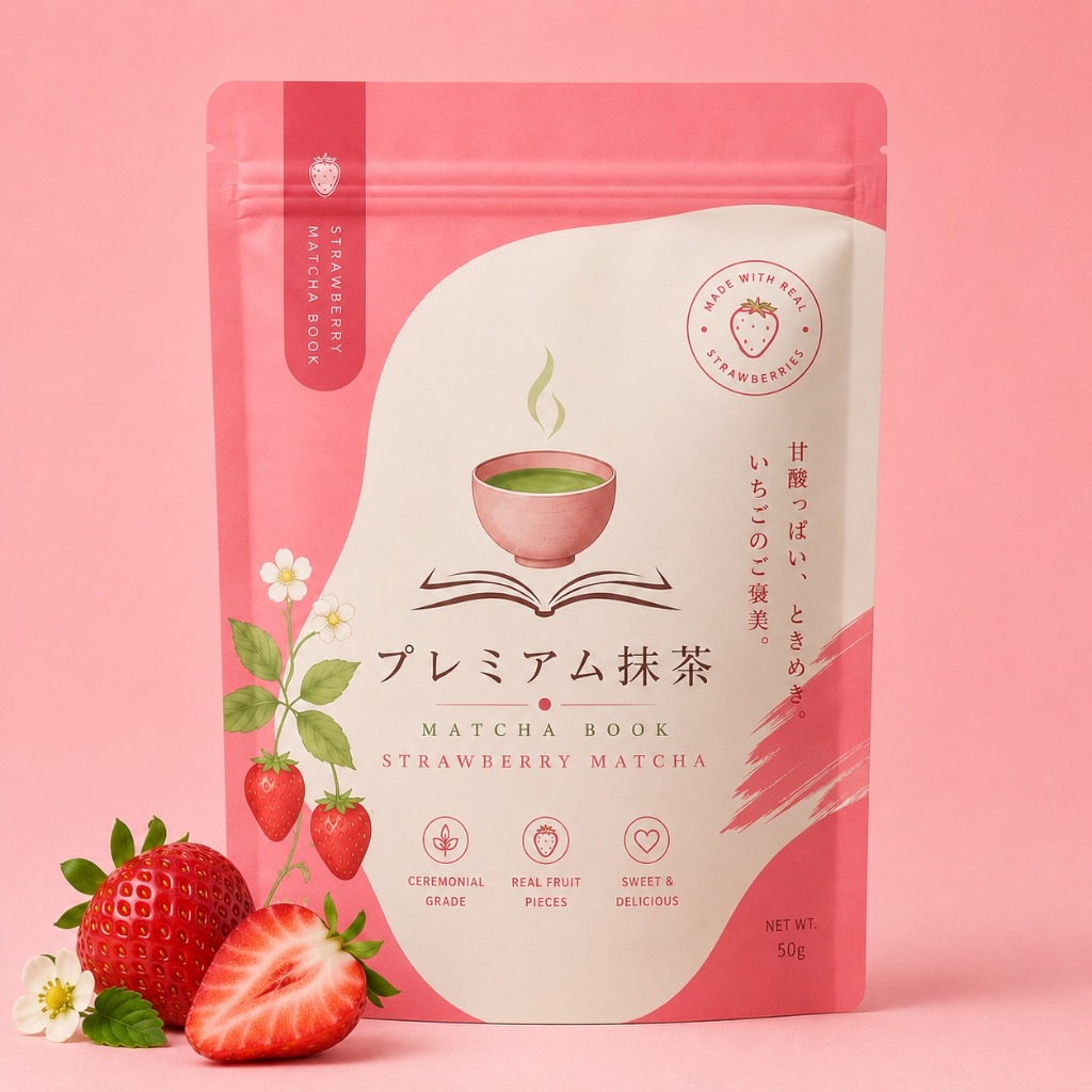 Strawberry Matcha Packaging